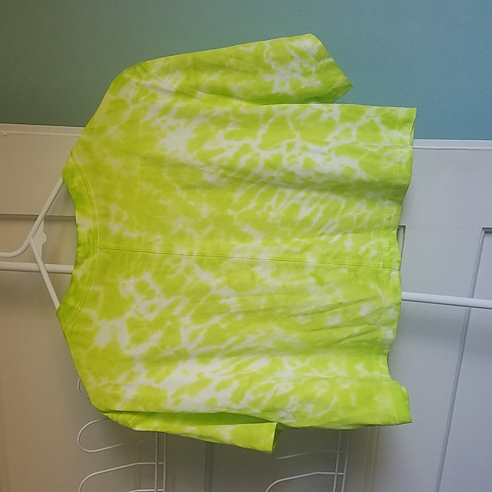 Lululemon Athletica All Yours Cropped  T-Shirt Tie Dye Neon Short Sleeve… - Picture 2 of 3
